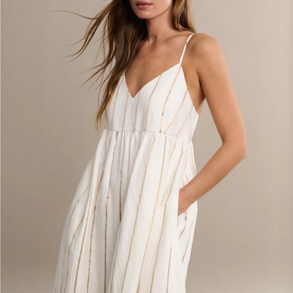 NWT! Jenni Kayne Cove Dress in Gold Stripe - S